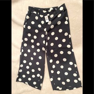Polka dot cry list culottes. LOFT